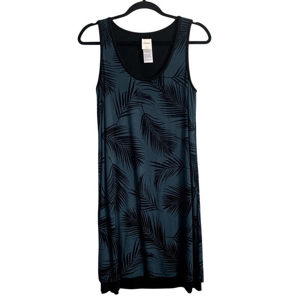 Soma Dresses & Skirts - Soma Palm Leaves Print Sleeveless Mini Swing Dress